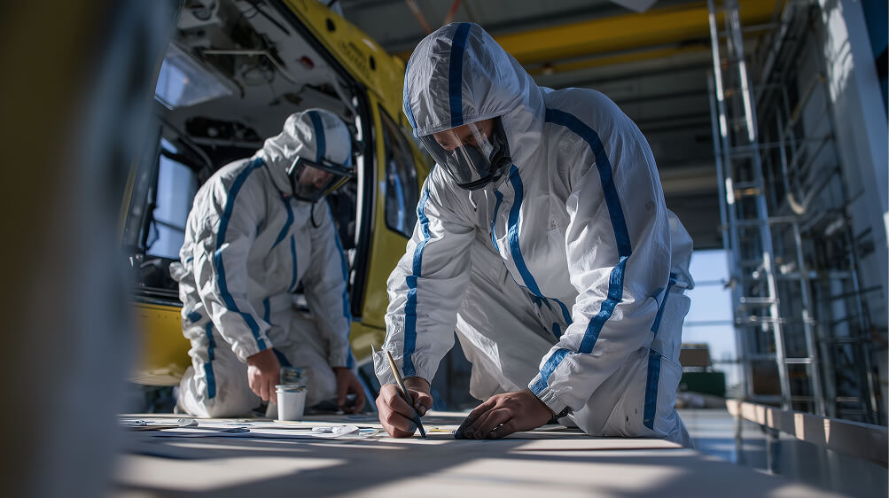 Fachkräfte der Coater GmbH führen professionelle Beschichtungsarbeiten durch, spezialisiert auf marine Beschichtungen und Korrosionsschutz.